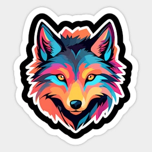 Wolf Illustration Sticker